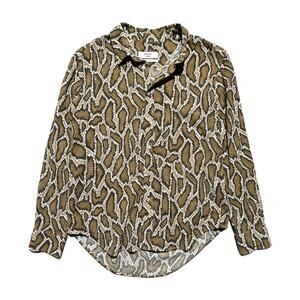 Martine Rose Snake skin print button down